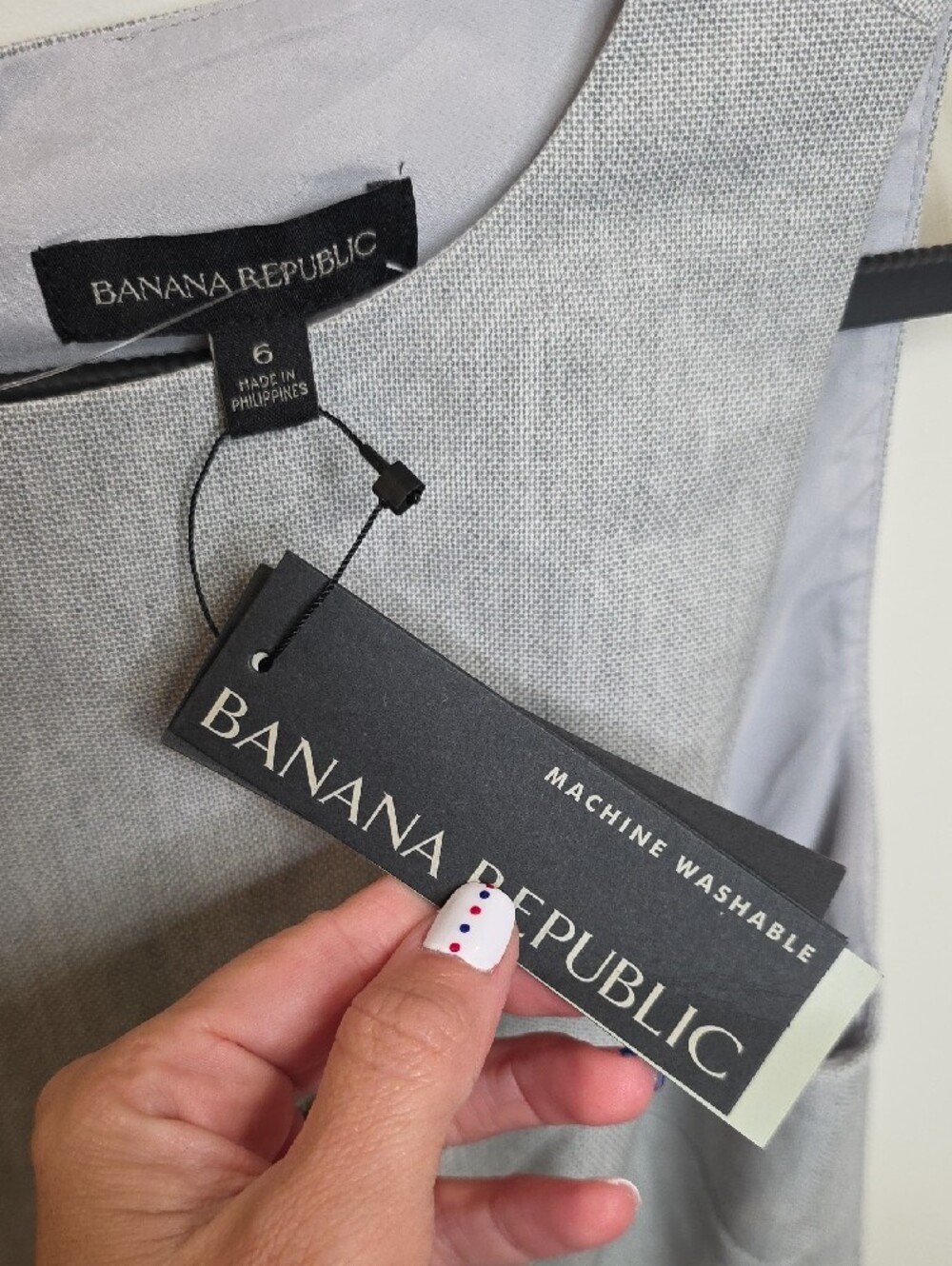 Banana Republic Light Gray Sleeveless Peplum Top New With Tags Sz 6 - Picture 2 of 8